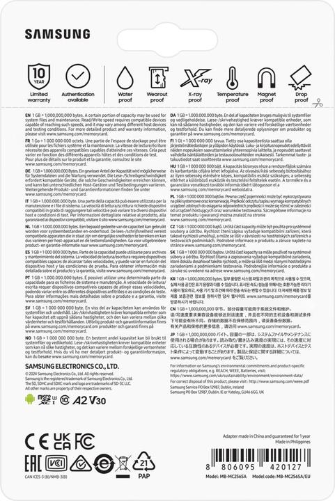 Produktbild Samsung EVO Plus (256 GB, microSDXC, U3, UHS-I)
