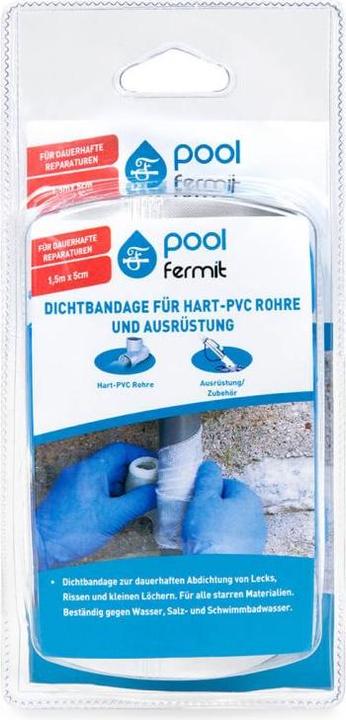 Immagine prodotto Fermit Benda sigillante per piscina per tubi in PVC rigido, 1,5 m x 5 cm