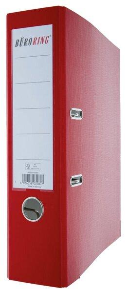 Actual product image Büroring Ordner, DIN A4, PP, 80 mm, breit, auswechselbares Rückenschild, rot (A4, 80 mm)