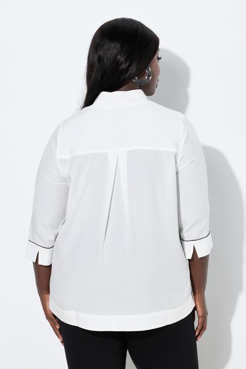 Actual product image Ulla Popken Collared Lyocell Blouse (54)