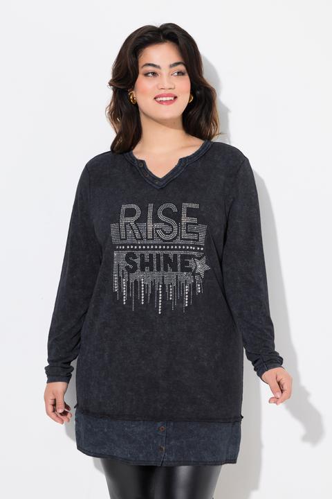 Immagine prodotto Angel of Style Langarmshirt, Komfort Fit, Glitzersteinchen-Statement (48)