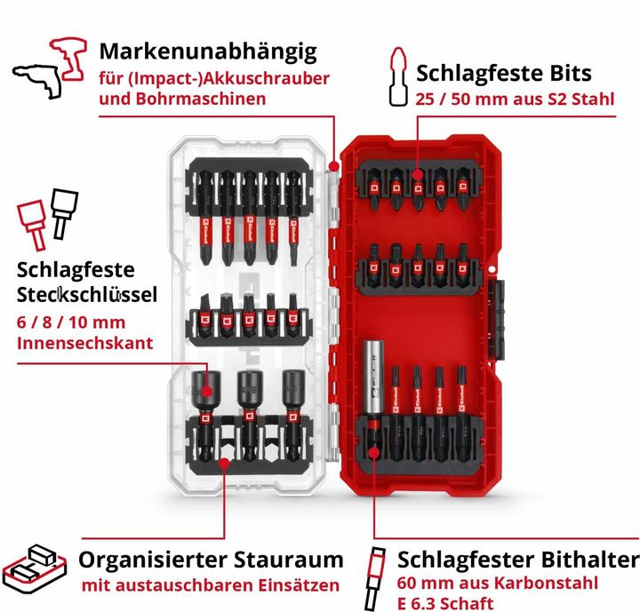 Immagine prodotto Einhell 108703 Set di punte 28 pezzi