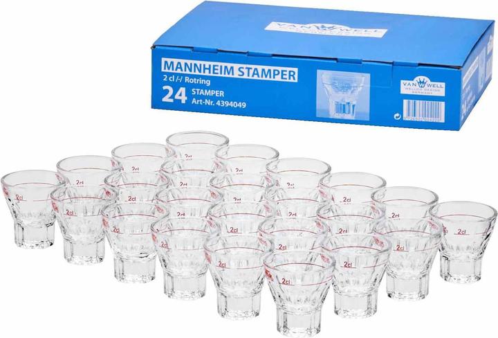 Produktbild Bormioli Rocco Mannheim Stamper geeicht mit Rotring (Schnapsgläser + Shotgläser)