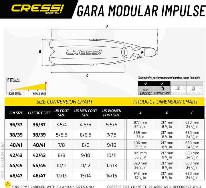 Productafbeelding Cressi Gara Turbo Impulse Flossen (40 - 41)