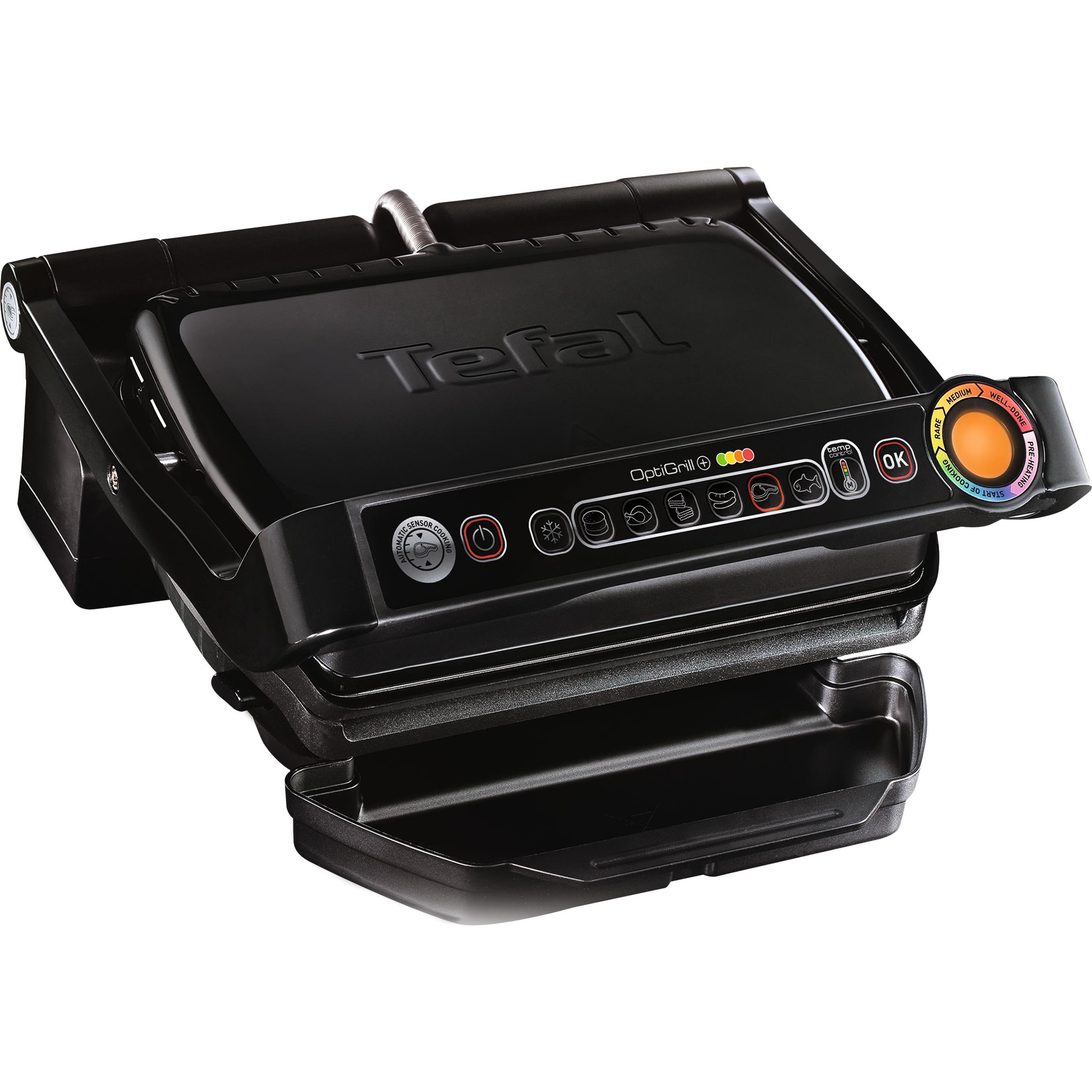 Tefal OptiGrill + GC7128 Kontaktgrill, Tischgrill, Schwarz