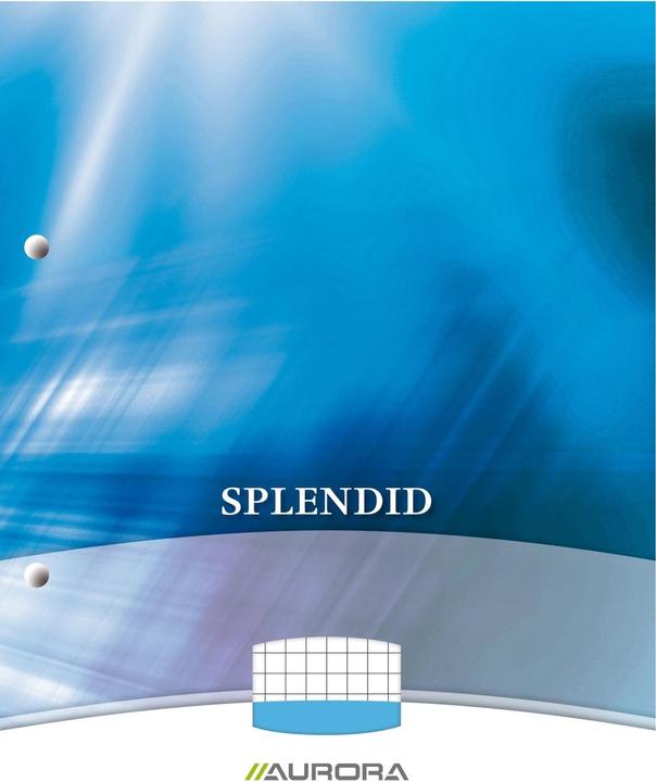 Notebook AURORA Splendid Glued DIN A4 Squared Paper Coloured assorted 5 mm (210 x 297 mm, Checked)