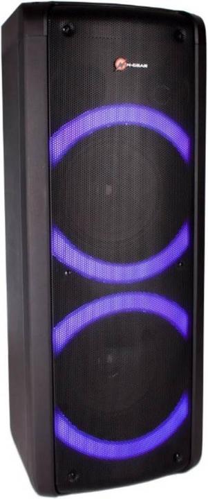 Immagine prodotto N-Gear Altoparlante Bluetooth Let's go party, sistema audio con microfono karaoke, LED da discoteca (8 h)