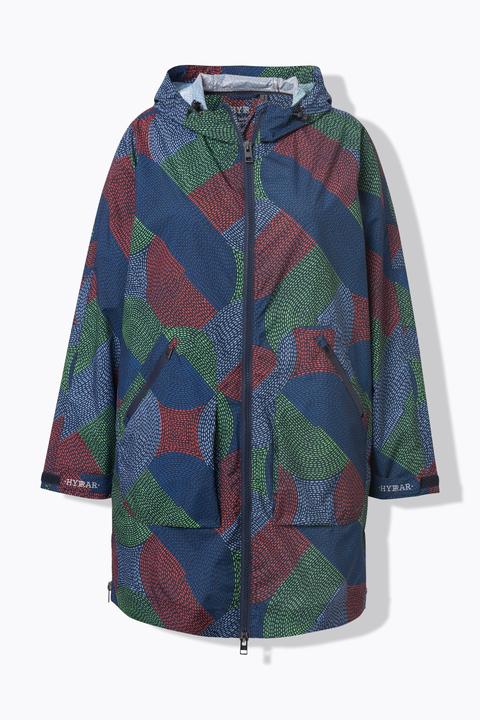 Actual product image Ulla Popken Colorful Braid Print Rain Coat
