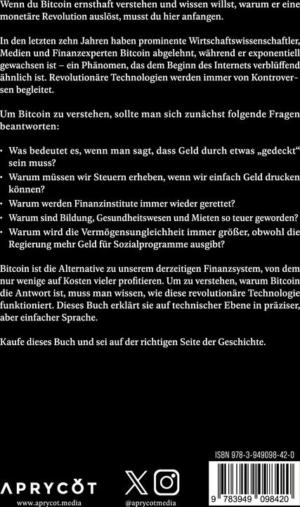 Nutritional values and ingredients Unveränderbares Geld (German, Eric Yakes, 2024)
