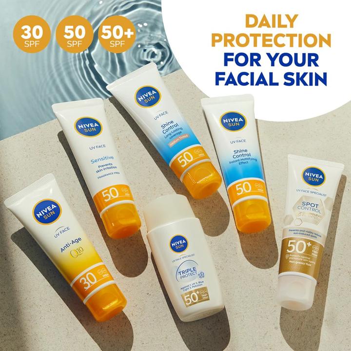 Produktbild NIVEA Sun, Gesichtscreme, beruhigt Reizungen, SPF 50+, 50 ml (Sonnencreme, SPF 50, 50 ml)