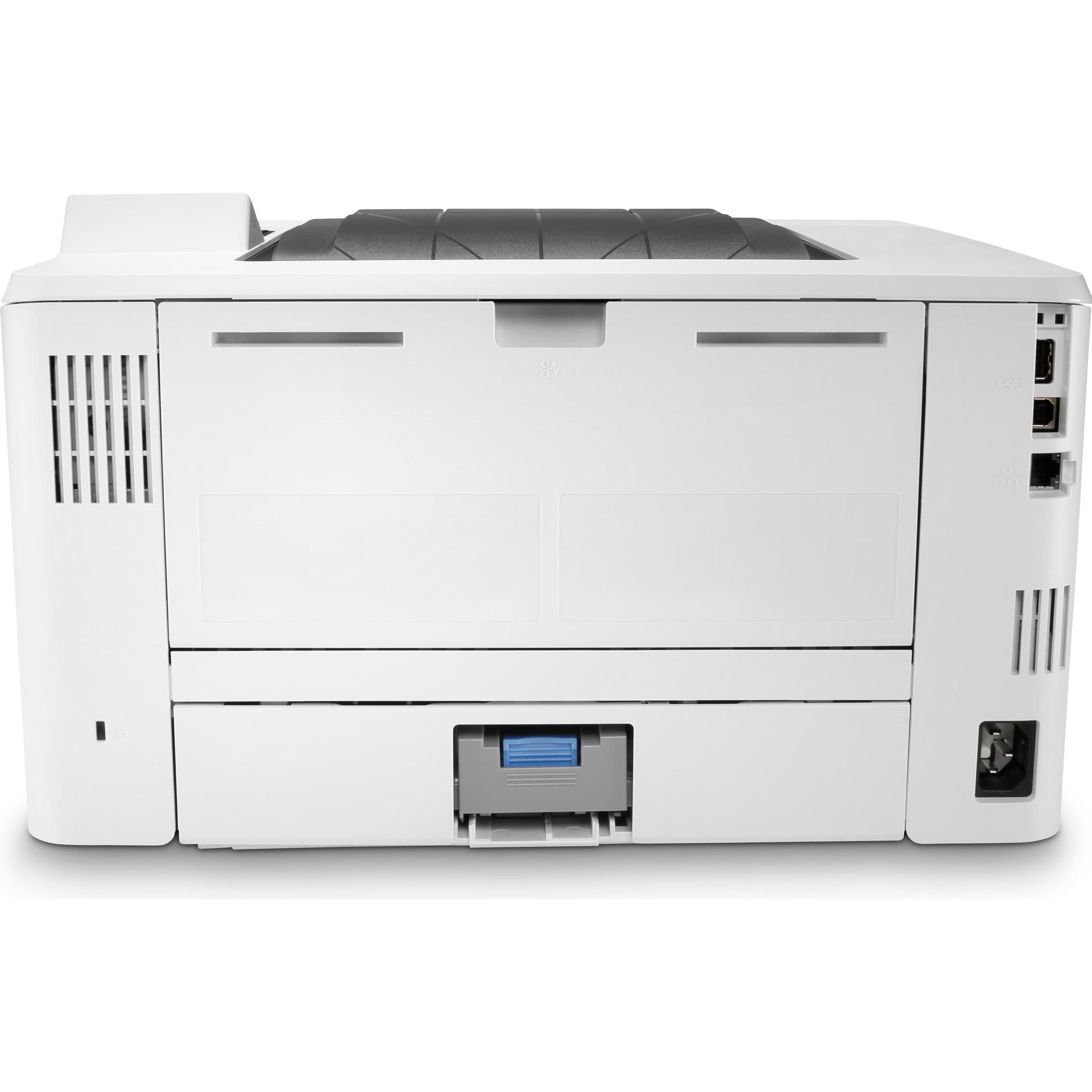 HP LaserJet Enterprise M406dn (Laser, Schwarz-Weiss), Drucker, Weiss