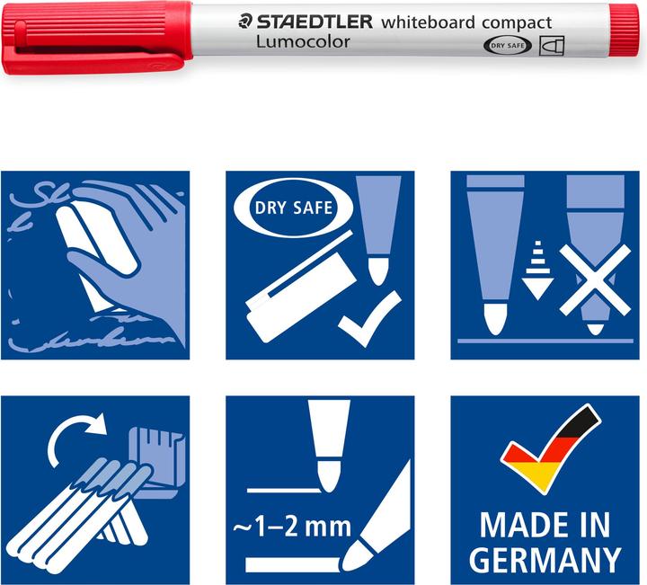 Actual product image Staedtler Lumocolor® 341 whiteboard marker Line width: 1-2 mm Ink colour: blue (1 x)