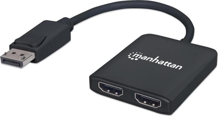 Actual product image Manhattan DisplayPort to 2-port HDMI splitter hub with MST