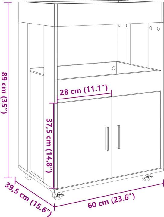 Image du produit vidaXL Chariot de bar
