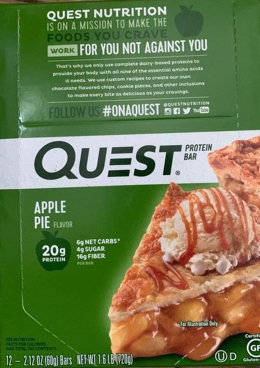 Actual product image Quest Nutrition Quest Bars (Apple Pie, 60 pcs., 720.12 g)