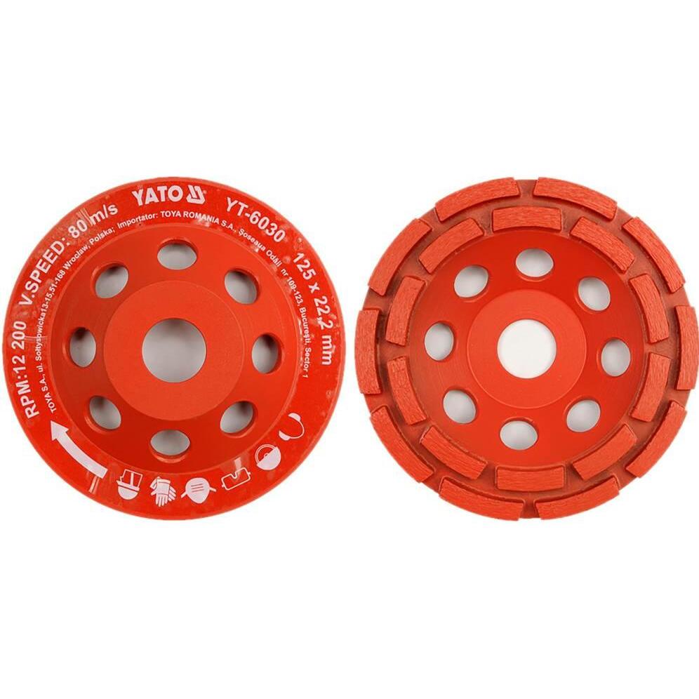 Yato, Accessori per macchine, Tarcza Diamentowa Do Szlifowania Betonu / Kamienia 125 mm