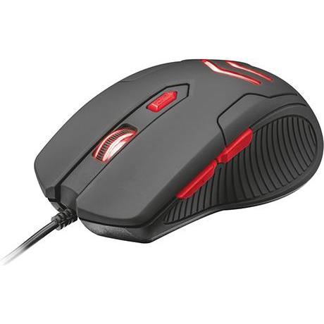 Thumbnail - Omega VSETMPX4 Maus Beidhändig Optisch 3200 DPI (Kabelgebunden), Maus, Schwarz, Rot