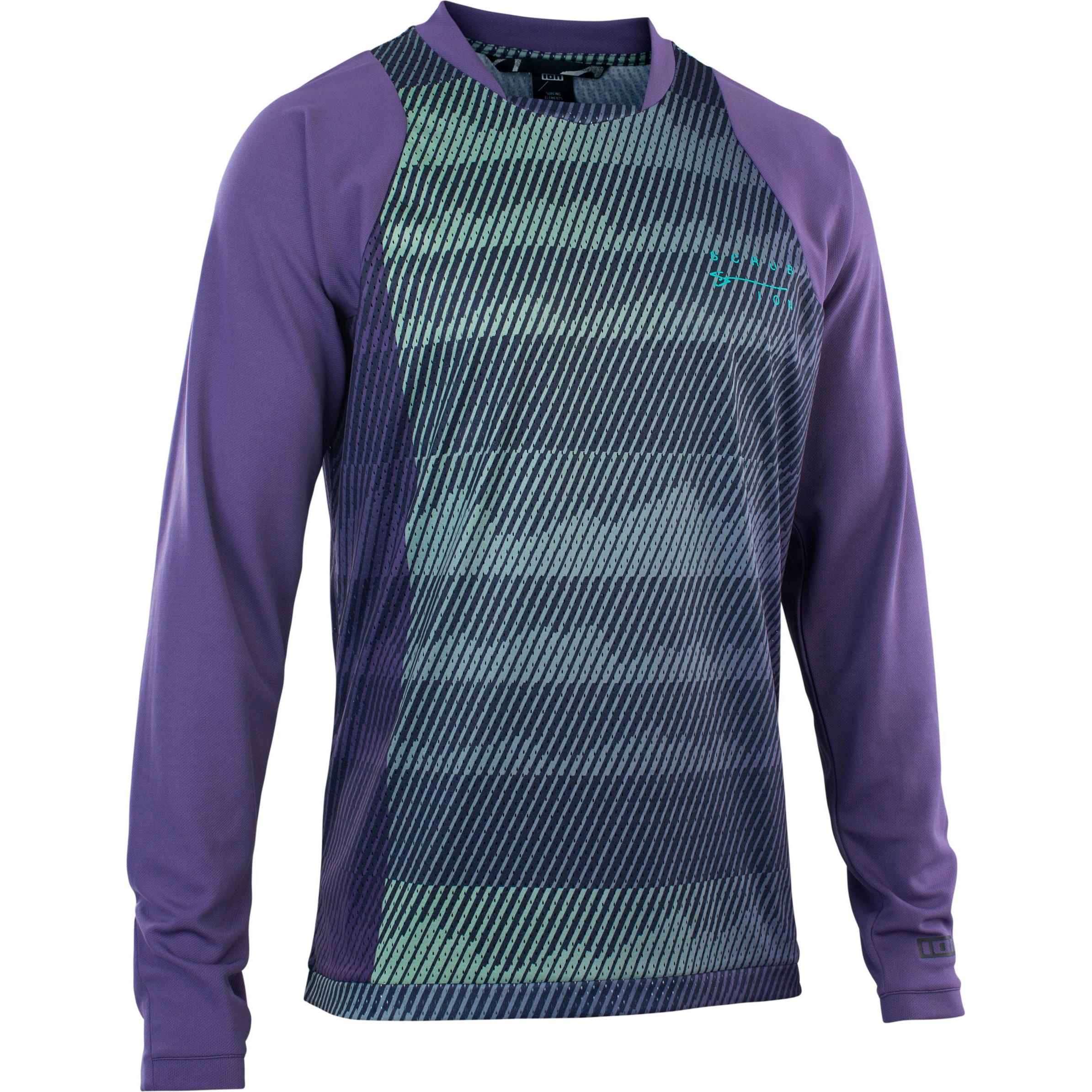ION, Herren, Velotrikot, Bike Jersey Scrub LS men - dark-purple (S), Violett, S