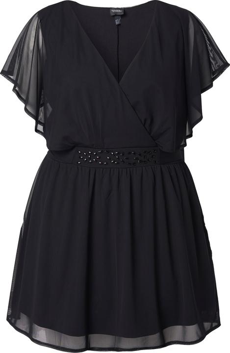 Immagine prodotto Ulla Popken Tunica con mantella di chiffon e mezze maniche ad aletta (50, 52)