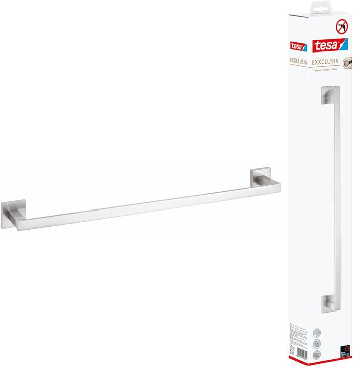 Produktbild tesa EXXCLUSIV Handtuchstange einfach inkl. Klebelösung ohne Bohren