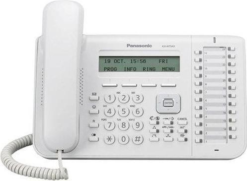 Immagine prodotto Panasonic KX-NT543NE Telefono di sistema IP bianco 3 linee display LCD retroilluminato Plantronics EHS 24