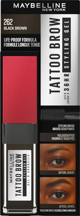Immagine prodotto Maybelline New York Gel Styling Tattoo Brow 36H (262 Nero Marrone)