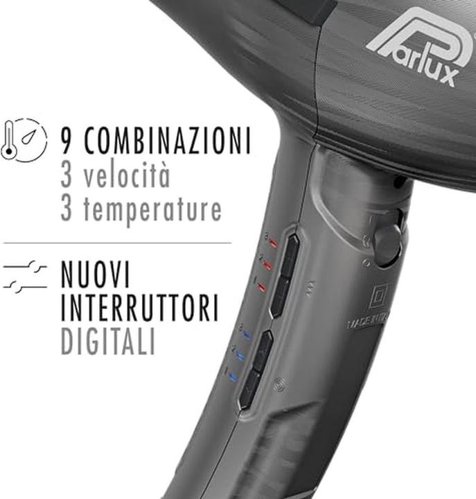 Actual product image Parlux Professional Digital Hair Dryer with Negative Ions and Magic Sense Diffuser