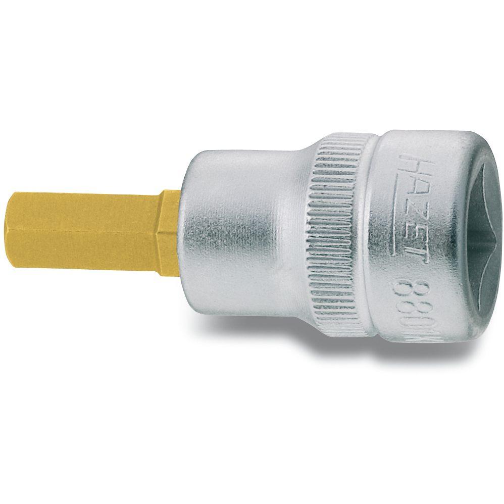 HAZET, Steckschlüssel + Stecknuss, Schraubendreher-Steckschlüsseleinsatz 8801K-6 ∙ Vierkant10 mm (3/8 Zoll) ∙ Innen Sech...