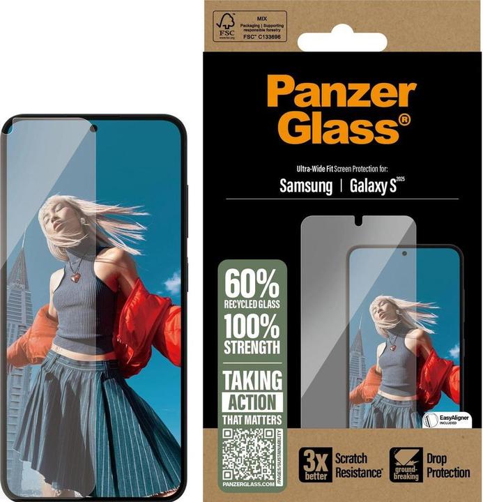 Image du produit PanzerGlass Ultra Wide Fit (1 pièce(s), Samsung Galaxy S25)