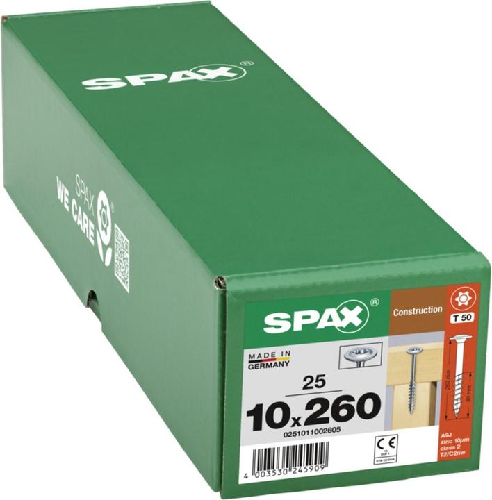Produktbild Spax Tellerkopf T-Star T50 Teilgewinde Wirox (25 Schrauben pro Stück)