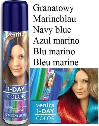 Venta Venita 1-Tages-Farbhaarspray Marineblau Farbe (Navy Blue)
