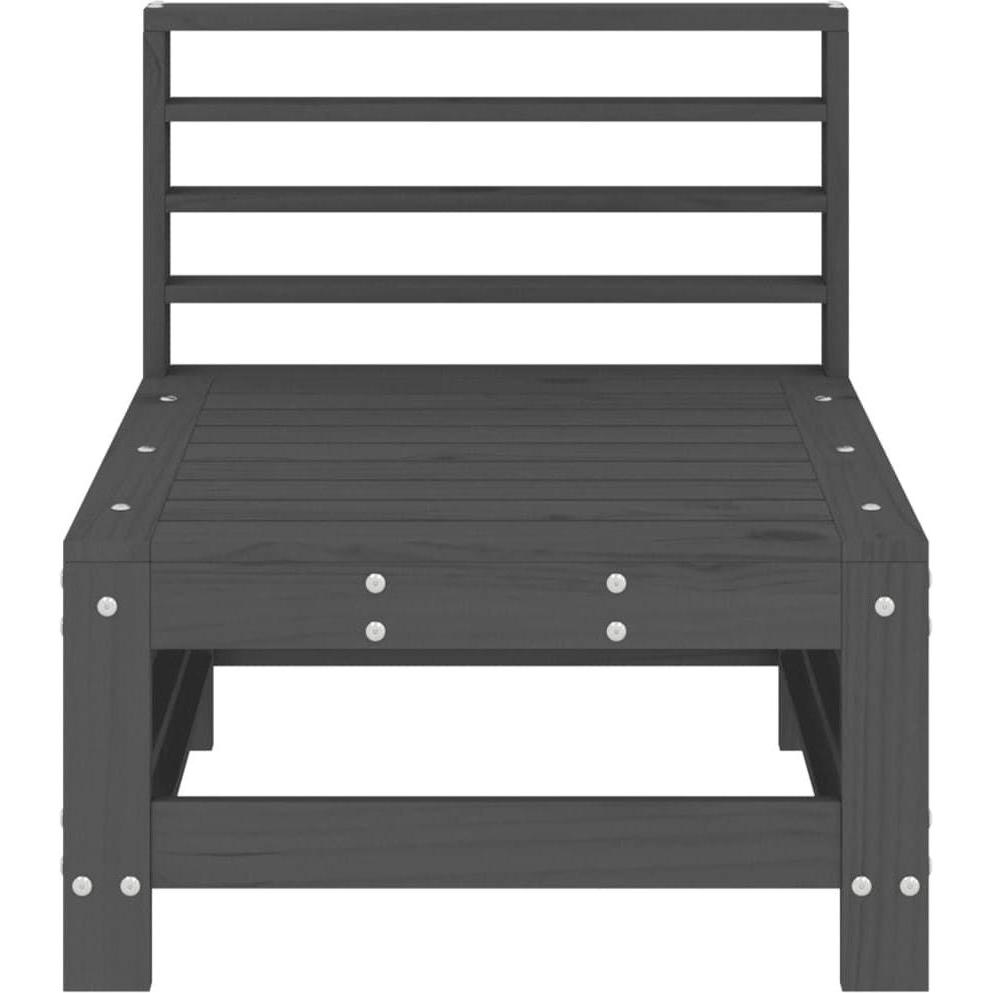 Thumbnail - VidaXL, Gartenlounge, Garten-Mittelsofa Grau Massivholz Kiefer,Farbe
