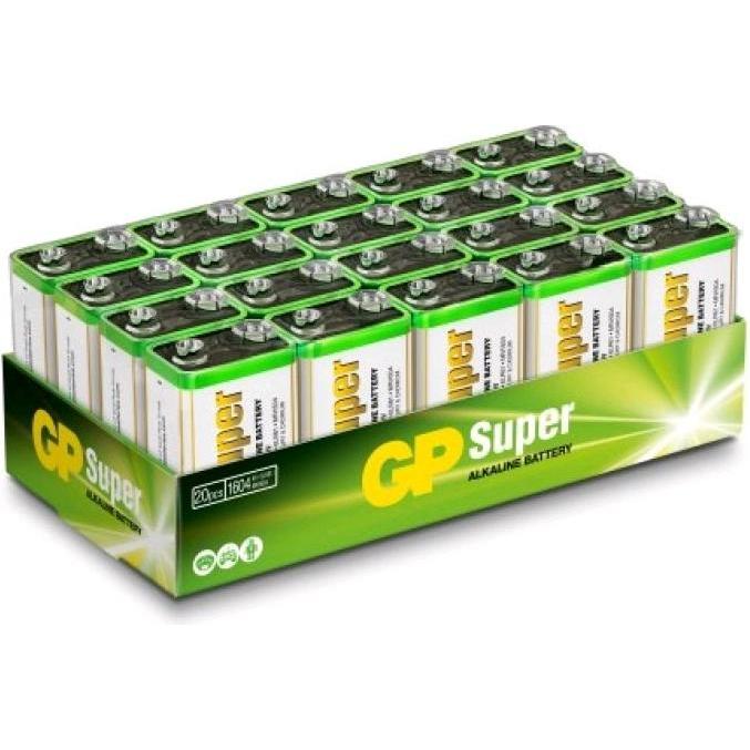 GP Batteries 1604A-S20/ 6LF22 battery - 20 Pack (20 Stk., 9V Block), Batterien + Akkus