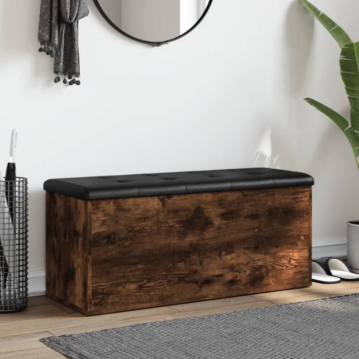 Immagine prodotto VidaXL Panca con contenitore in rovere fumé 102x42x45 cm (102 cm)
