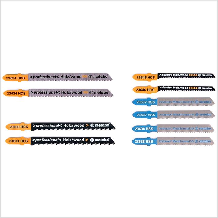 Image du produit Metabo Assortiment de lames de scie sauteuse