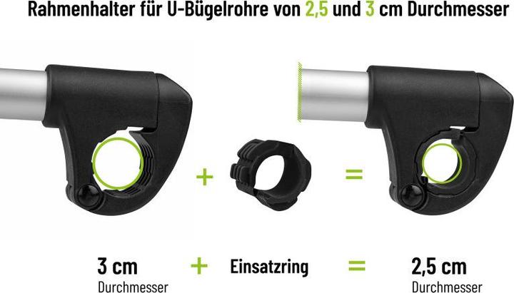 Actual product image Eufab Verstellbarer Strap-Rahmenhalter 40cm (Black, Silver)