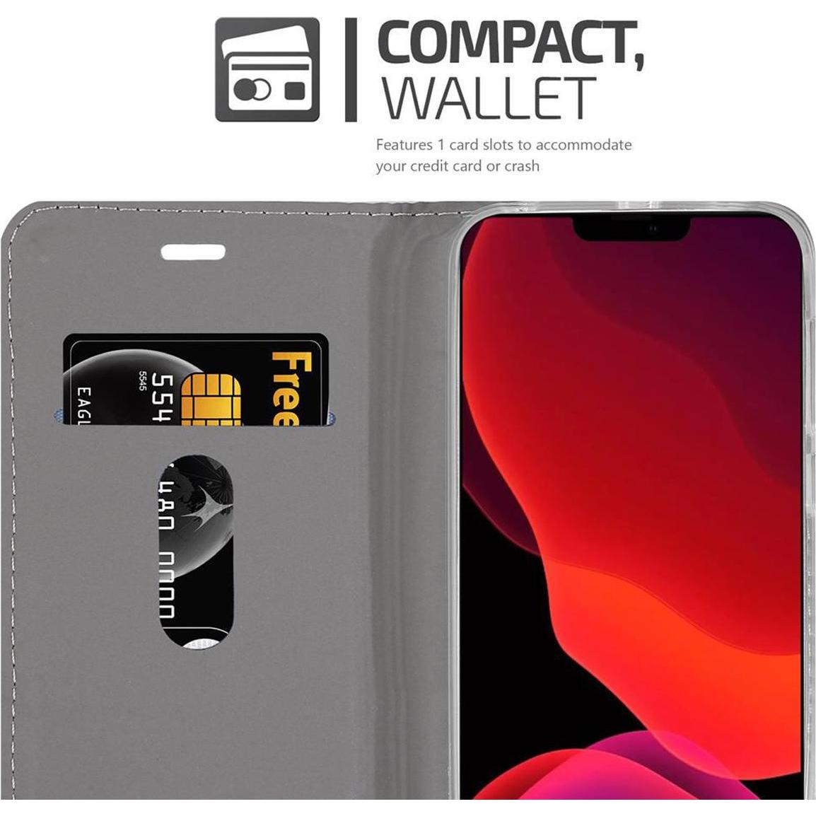Thumbnail - Cadorabo Jeans Optik (Apple iPhone 12 Pro Max), Smartphone Hülle, Grau, Braun