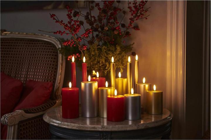 Immagine prodotto Sirius Set di candele LED Sille Exclusive 3 pezzi, Rosso (3 x)
