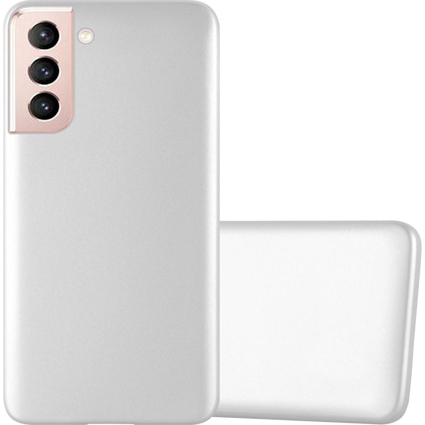 Cadorabo TPU Matt Metallic Cover (Samsung Galaxy S21 5G), Smartphone Hülle, Silber