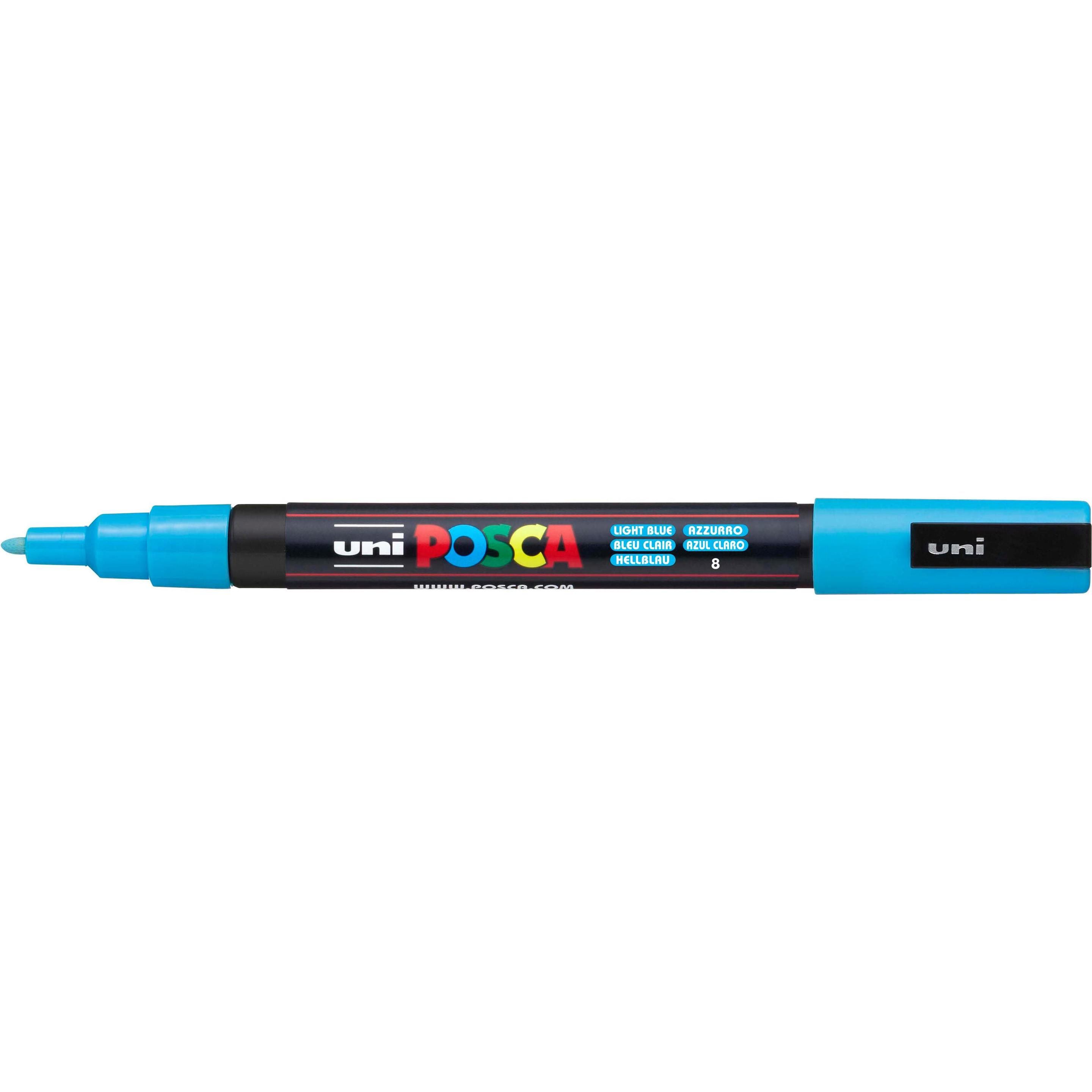6x Posca, Marker, Marker PC-3M Rundspitze (Blau, 0.90 mm, 1 x)