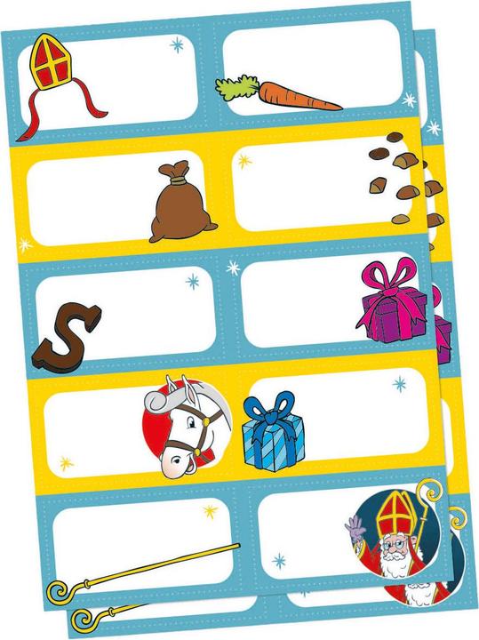 Produktbild Globos Europe Namensaufkleber A5 Sinterklaas - 2 Stk. (2 Sticker)