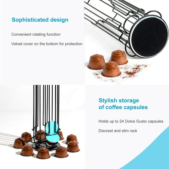 Produktbild Intirilife Kaffee Kapselhalter kompatibel mit Dolce Gusto Kapseln (24 Stück)