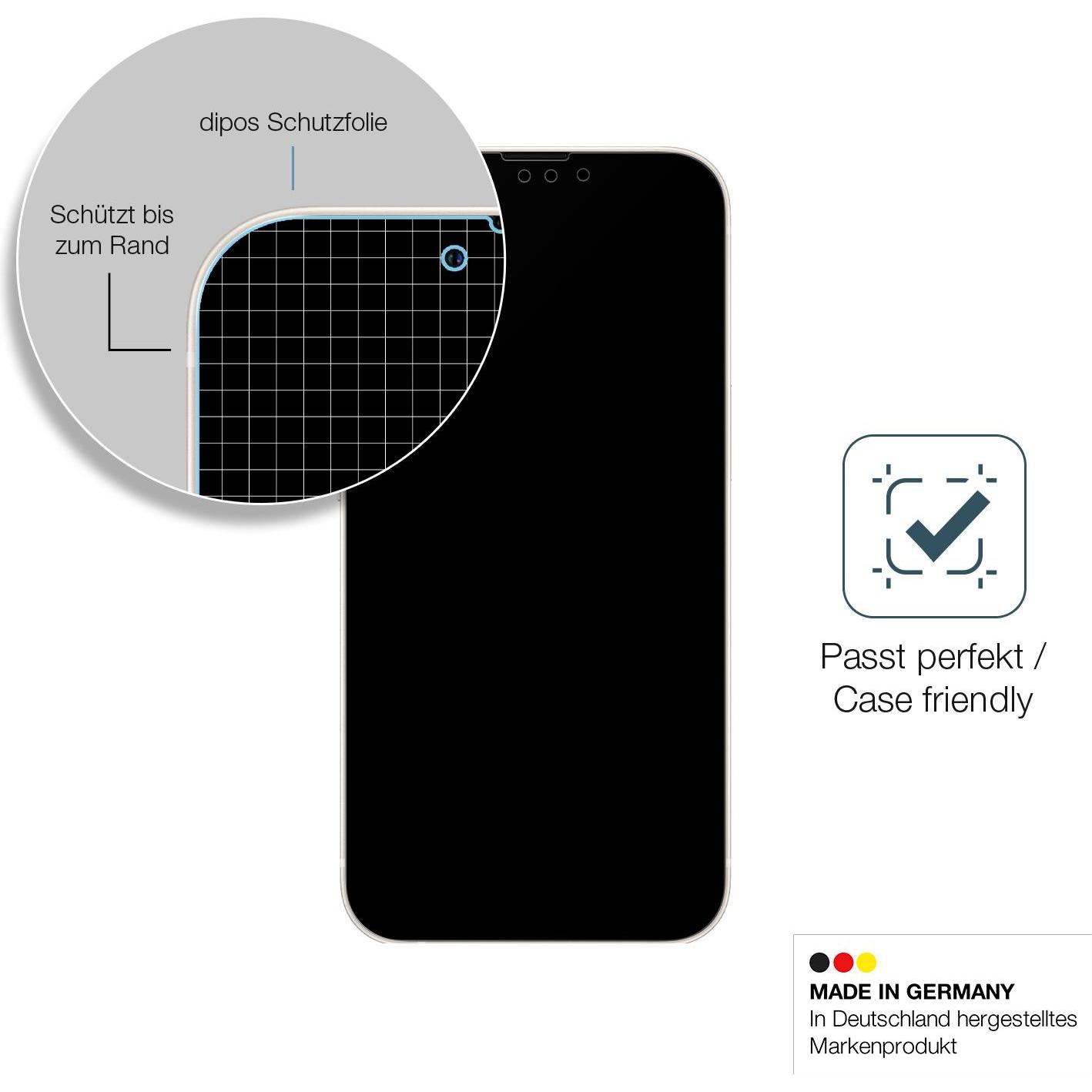 Thumbnail - Dipos Displayschutz Anti-Shock (2 Stück, Apple iPhone 13 mini), Smartphone Schutzfolie, Transparent