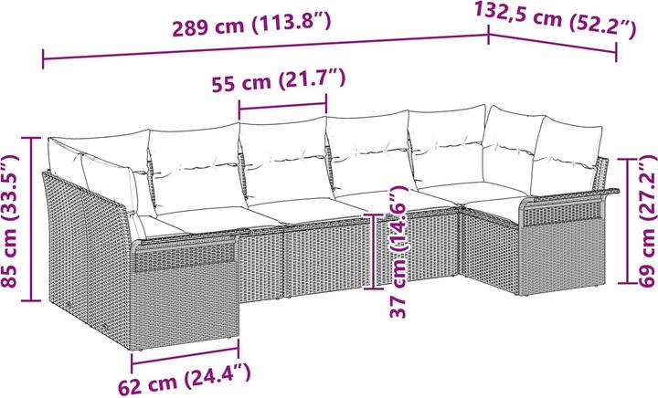 Produktbild vidaXL Gartensofa-set