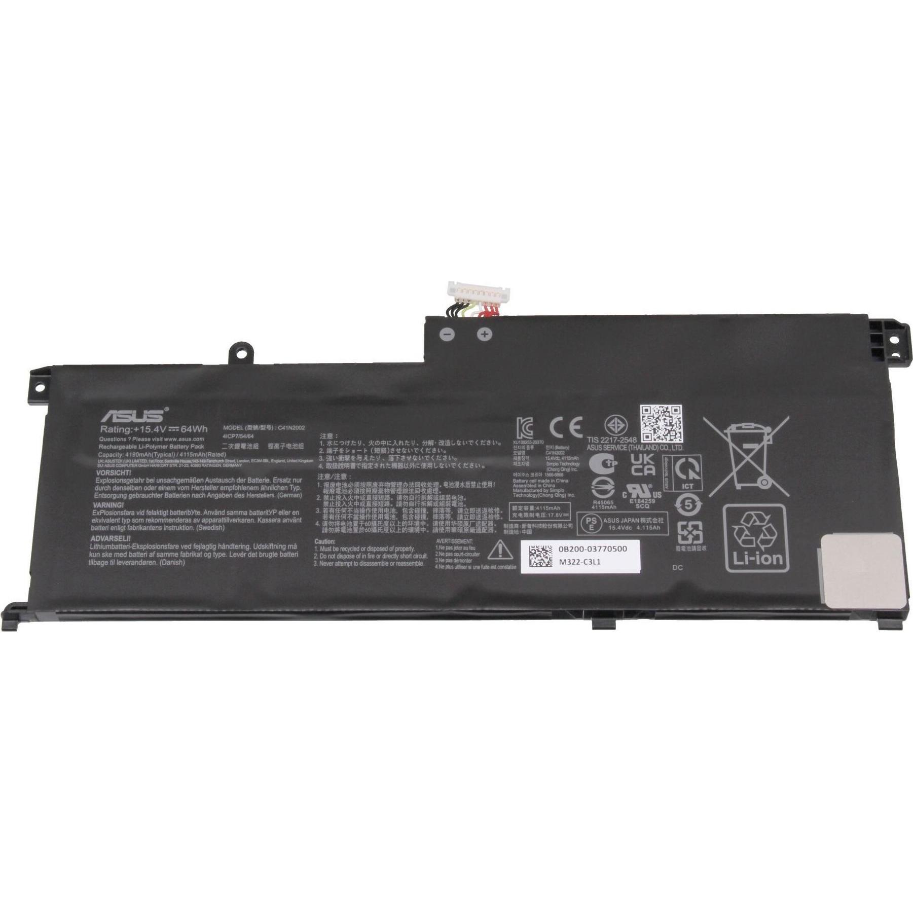 ASUS 0B200-03770200 (4 Zellen, 4190 mAh), Notebook Akku