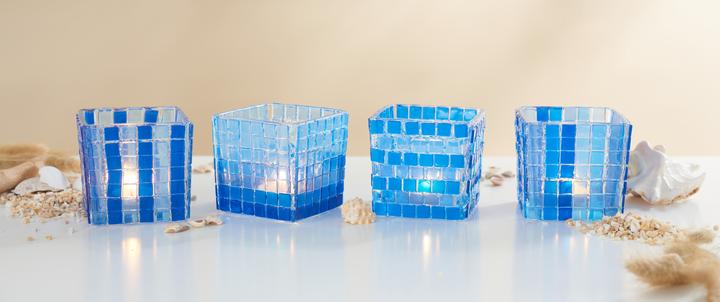 Produktbild VBS Teelichtgläser "Cube", 4 Stück (4 x)