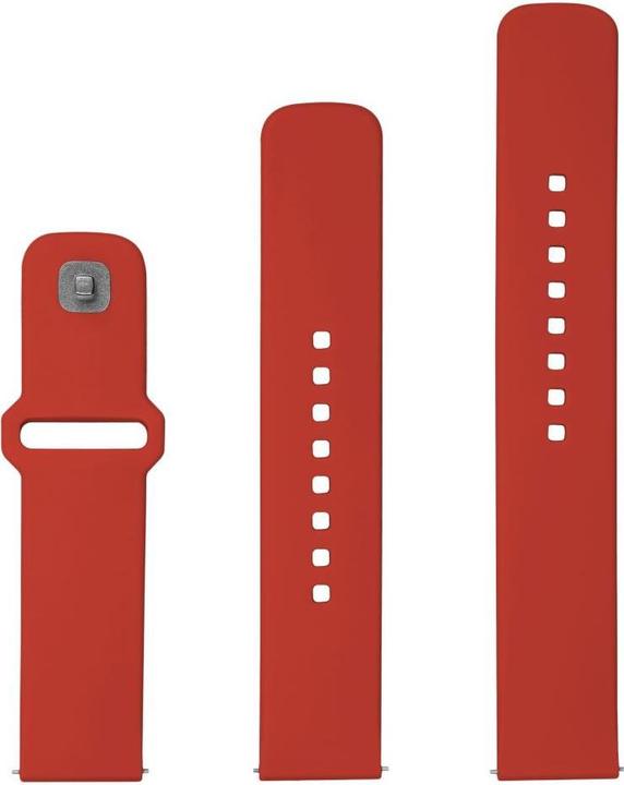 Image du produit Fixed Ceinture sportive en silicone à libération rapide pour montres intelligentes 22 mm, rouge (22 mm, Silicone)