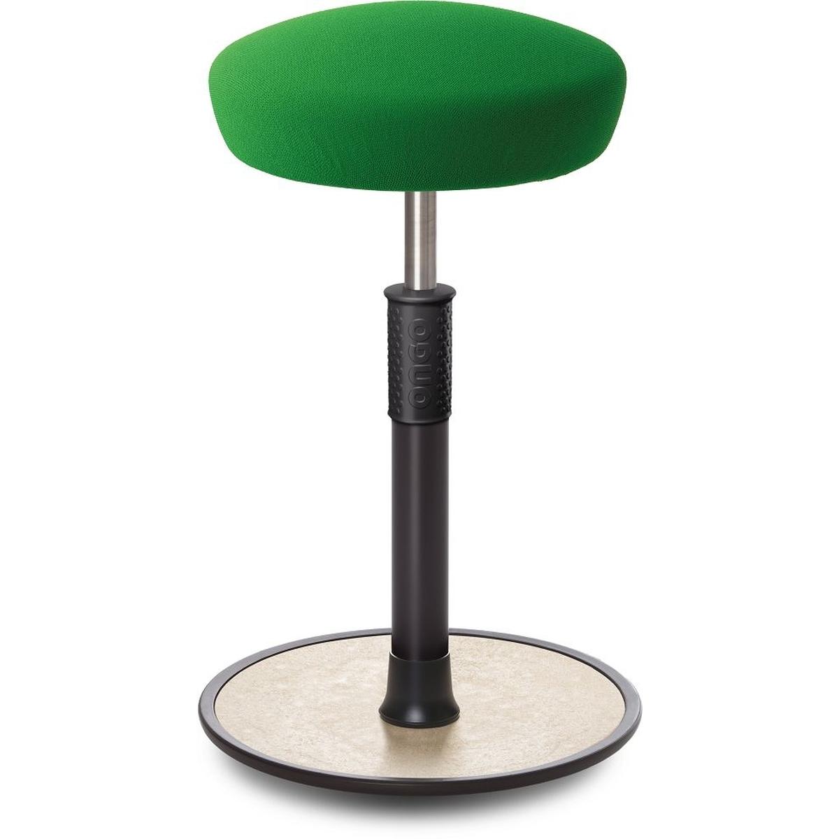 Ongo, Bürostuhl, Sitz- Stehhocker Free Tall Hutsitz Gestrick Grün schwarz /cremeweiss