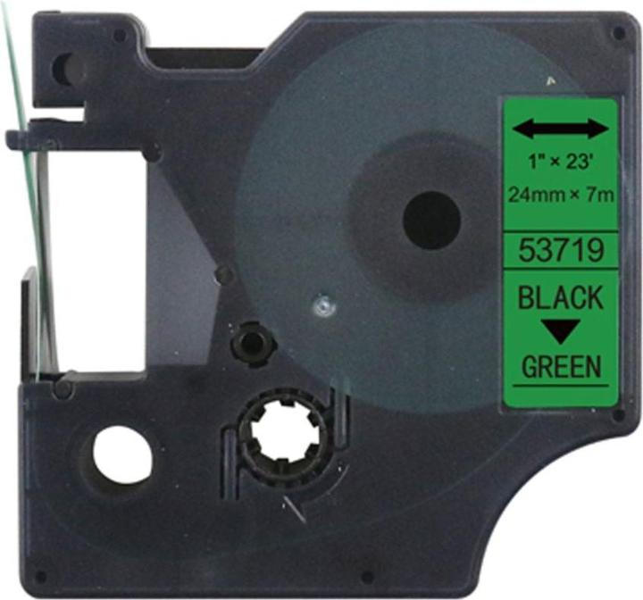 Image du produit Hermex Alternatives Etikettenband zu Dymo D1 53719 / S0720990 Beschriftungsband (2.40 cm, Noir, Vert)