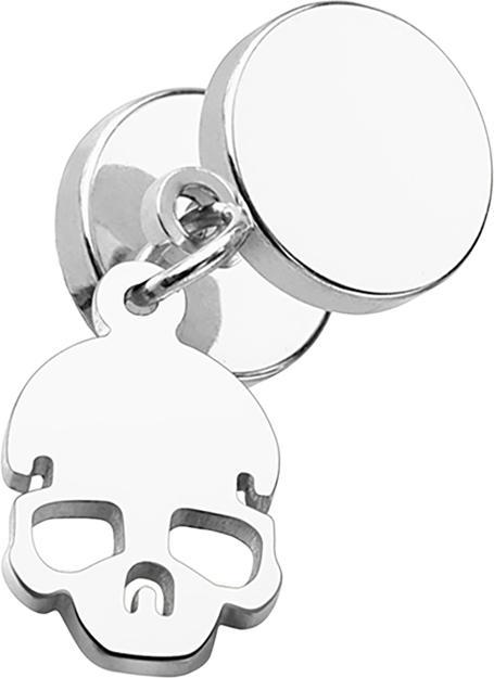 Immagine prodotto Star Piercing Fake Plug silber mit Anhänger Totenkopf (senza ottone, Acciaio chirurgico 316L)